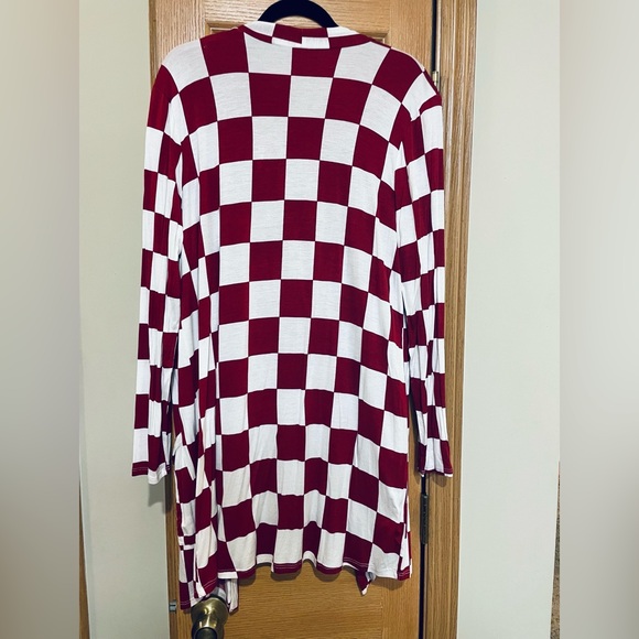 ❤️NWT ULTRA SOFT ULTRA STRETCH LIGHTWEIGHT CHECKERED CARDIGAN w POCKETS! XL - Picture 2 of 2